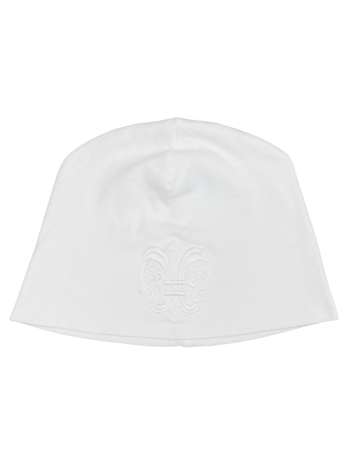 Chrome Hearts × Vintage Chrome Hearts Embroidered Fleur Logo Skull Beanie White Size ONE SIZE - 1 Thumbnail