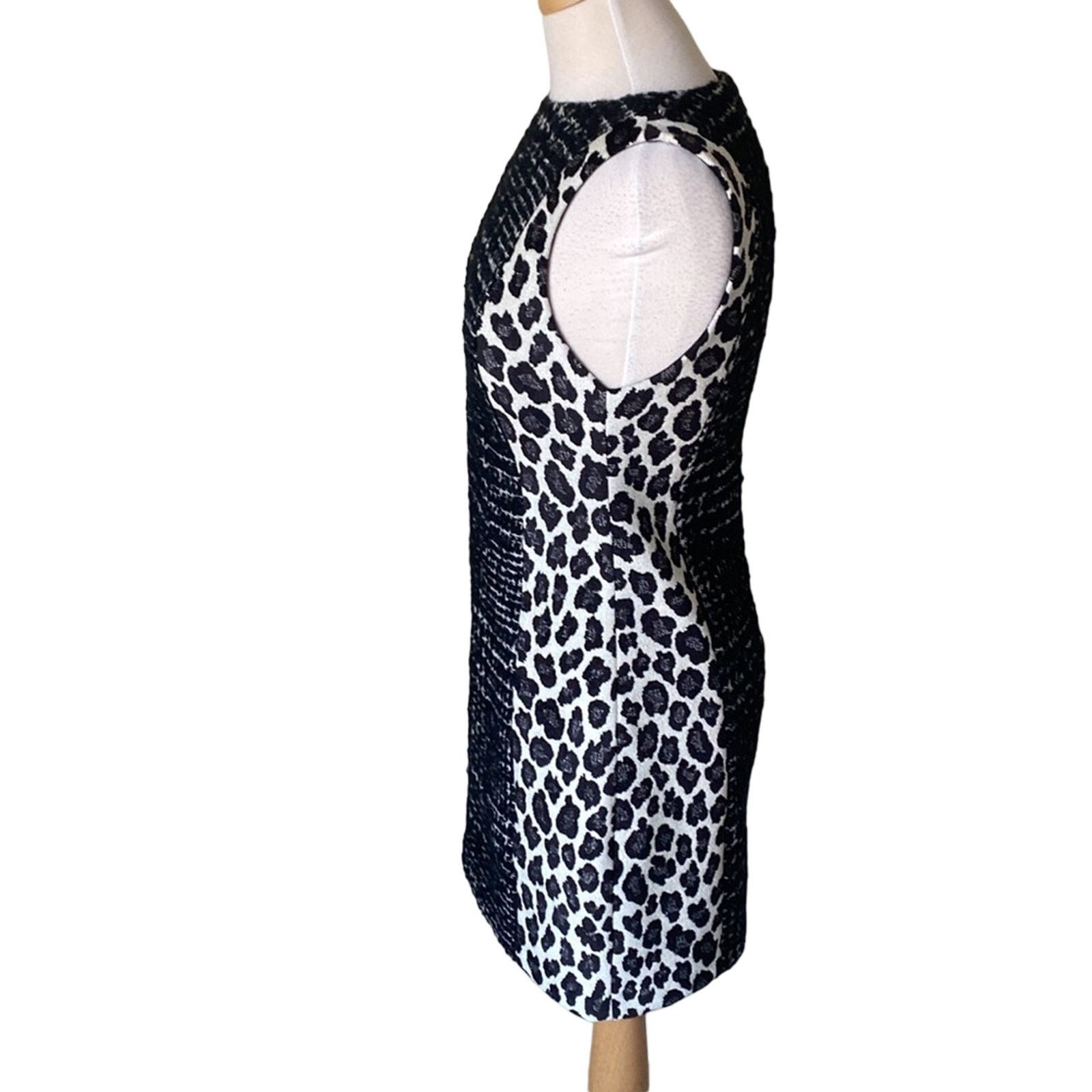 Alice + Olivia Alice + Olivia Clyde Animal Print Patchwork Shift Dress 4 Size S / US 4 / IT 40 - 5 Thumbnail