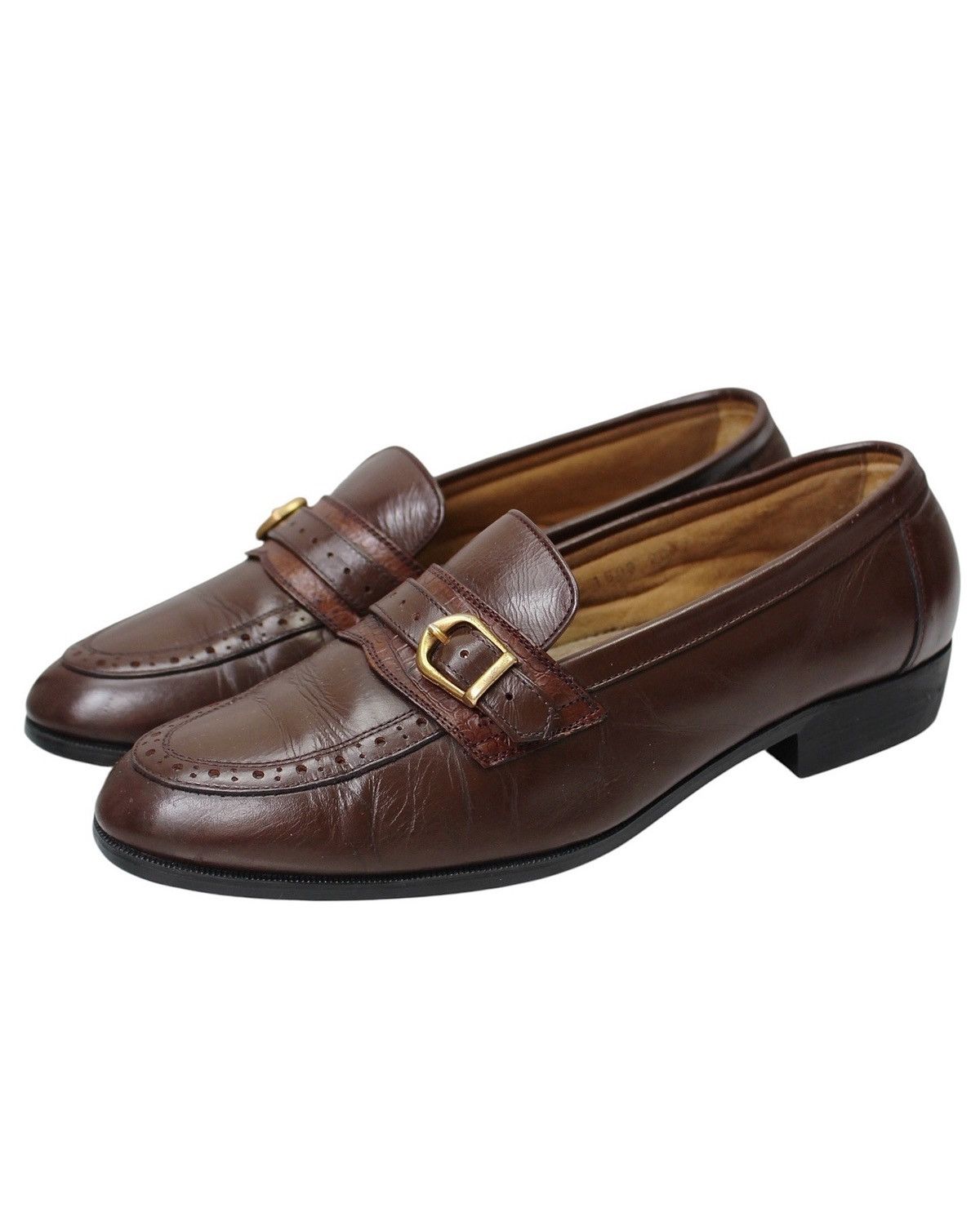 Vintage 1990S VALENTINO ROMANI BUCKLE LOAFERS Size US 7.5 / EU 40-41 - 2 Thumbnail