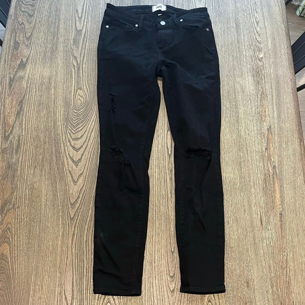 Paige Paige Verdugo Ultra Skinny Jeans Mid-Rise Black Size 28 Size 28" / US 6 / IT 42 - 1 Thumbnail