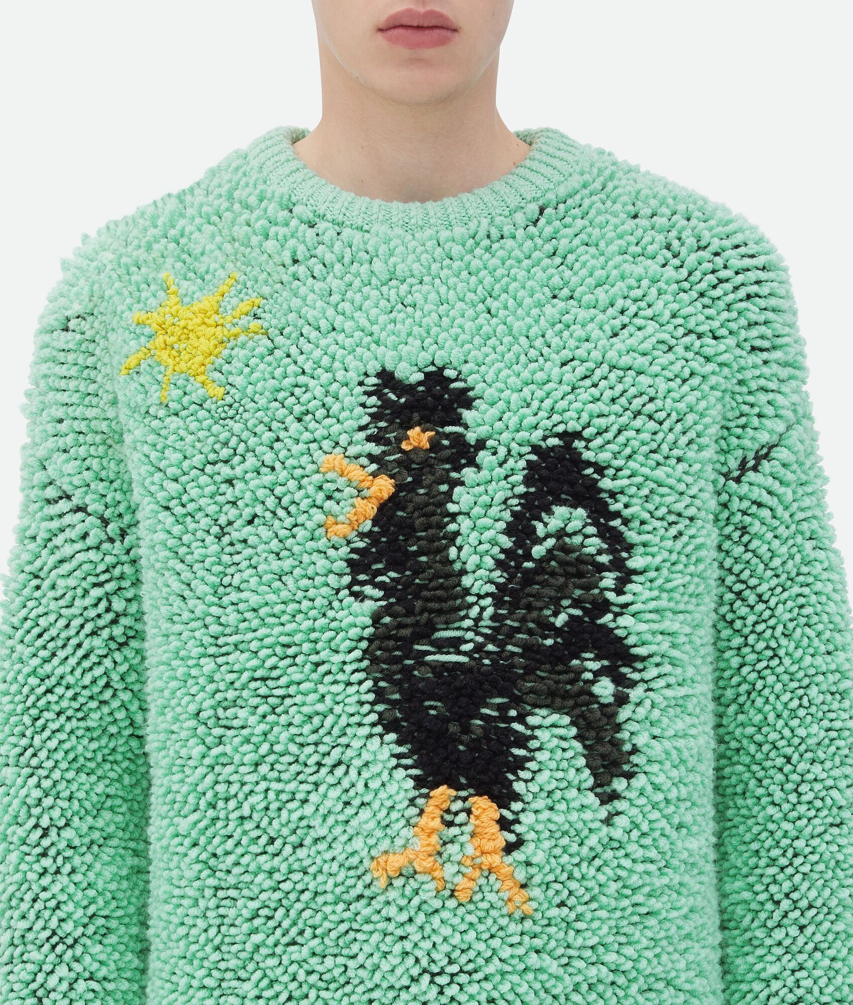 Bottega Veneta o1loc1c1025 780600 Graphic Animal Jacquard Wool Jumper Siren Size US S / EU 44-46 / 1 - 6 Thumbnail