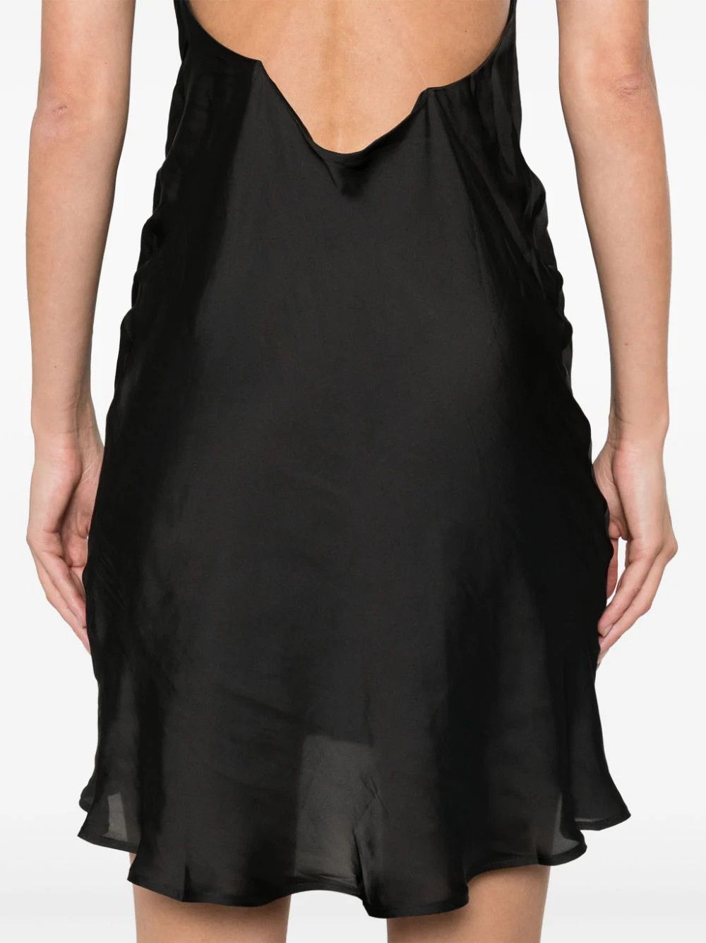 Y/Project o1s22i1n0924 Elegant Satin Slip Dress in Black Size XS / US 0-2 / IT 36-38 - 4 Thumbnail