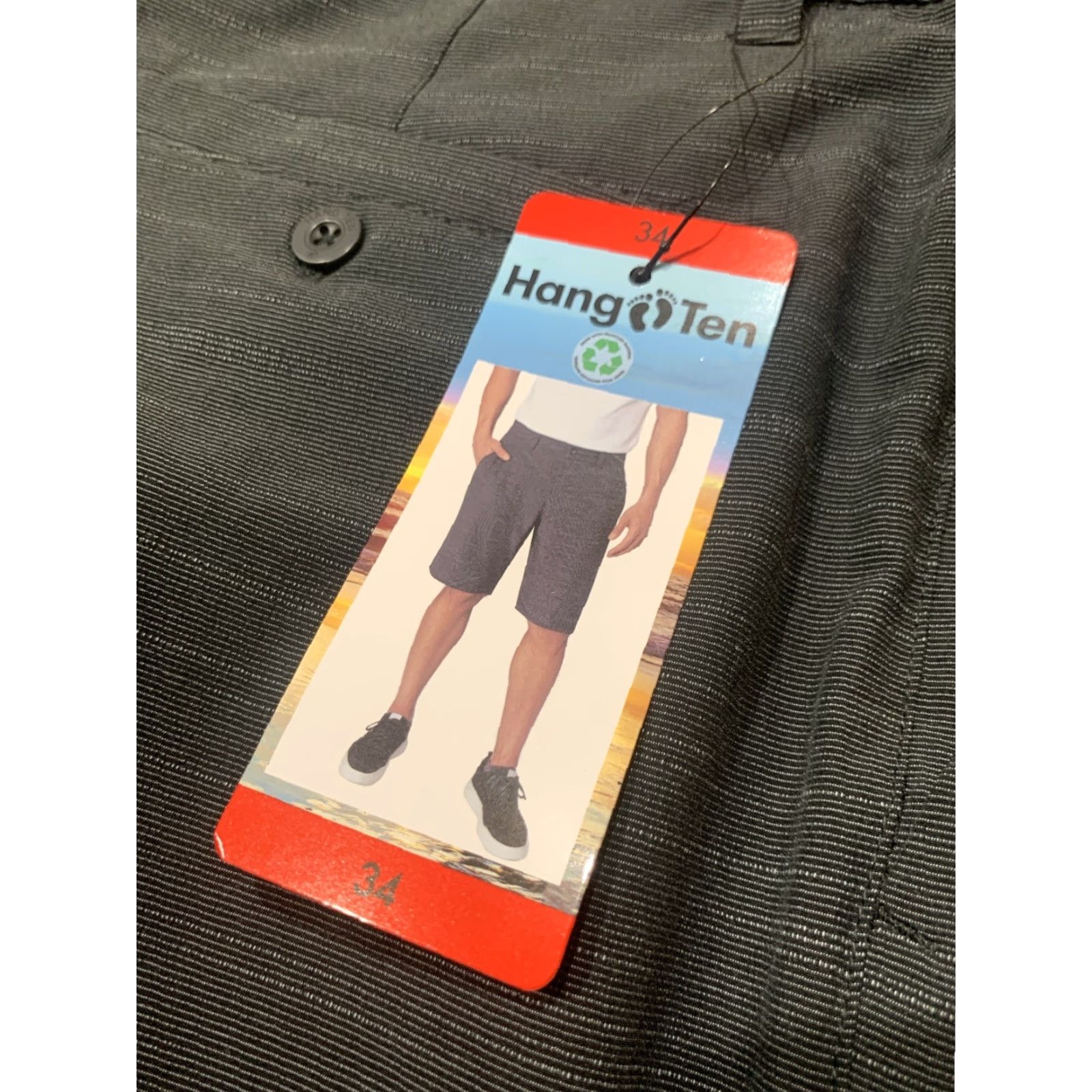 Hang Ten Hang Ten Board Shorts Men's Size 34 Black Striped Cotton Blend Casual Beach Shorts Mens Size US 34 / EU 50 - 6 Thumbnail