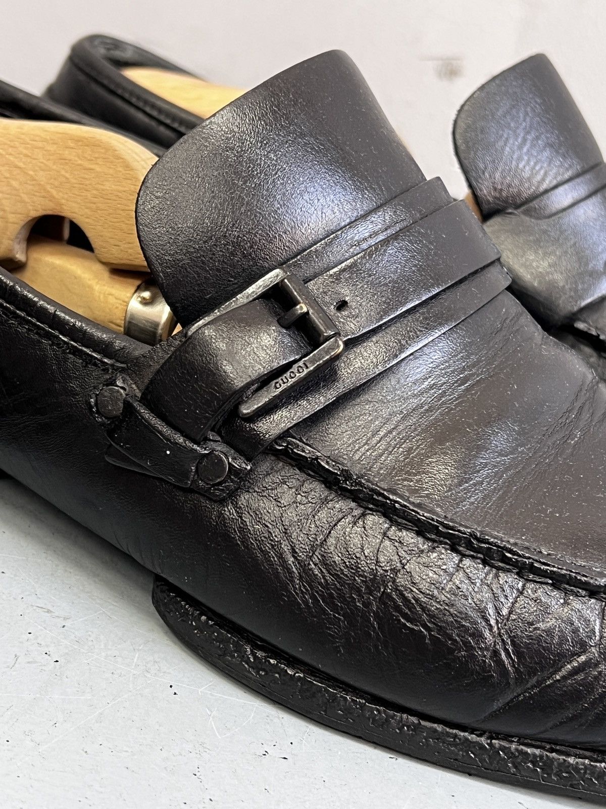 Gucci Gucci black leather loafers luxury classic designer style Size US 8.5 / EU 41-42 - 11 Thumbnail