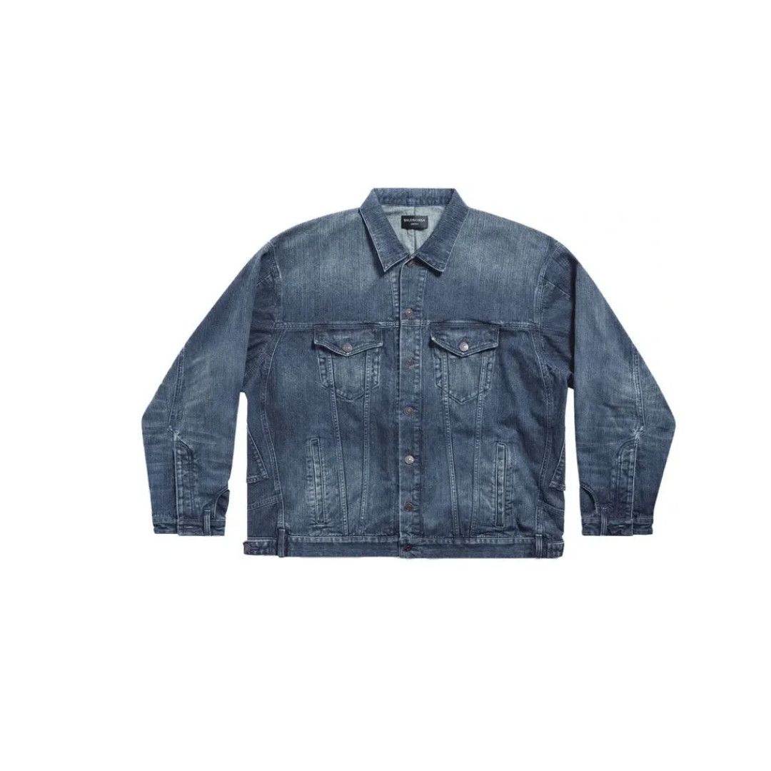 Balenciaga o1mt1gz0824 Deconstructed Jacket in Blue Size US XL / EU 56 / 4 - 1 Thumbnail