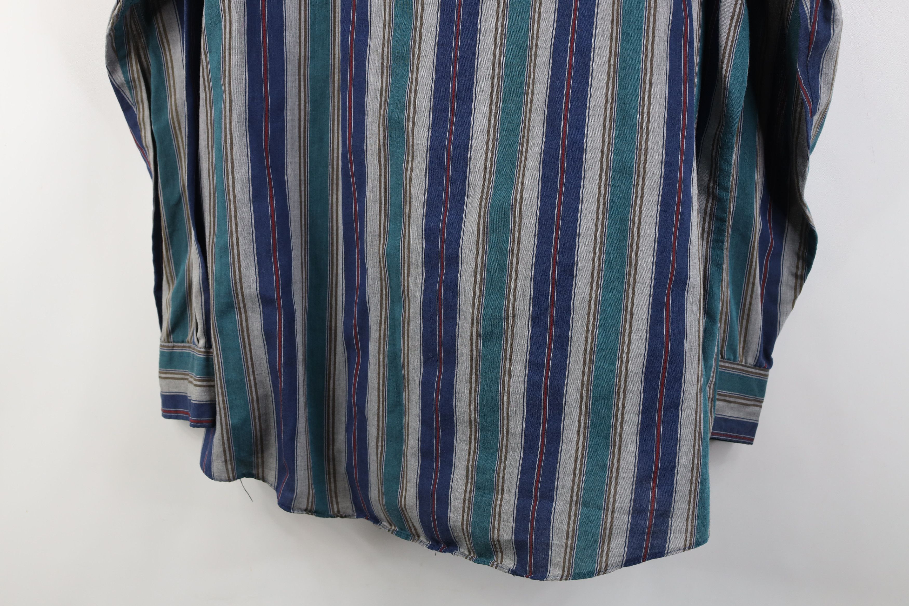Vintage Vintage 90s Streetwear Block Collared Button Down Shirt Size US XL / EU 56 / 4 - 12 Thumbnail