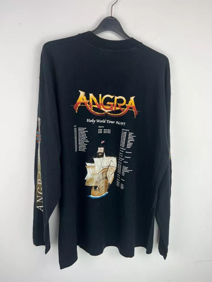 Vintage VINTAGE 90s ANGRA Long Sleeve t shirt Metal Band Concert Size US XL / EU 56 / 4 - 11 Thumbnail