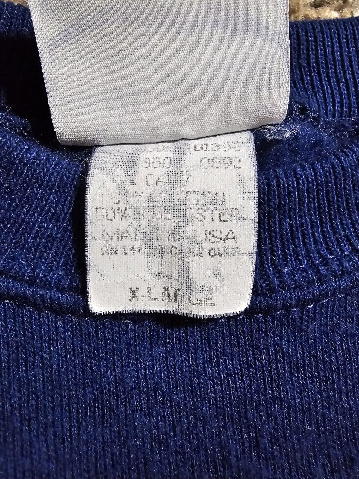 Lee Vtg Lee Midweight Cotton Blend Sweatshirt Blank XL Blue USA Size US XL / EU 56 / 4 - 3 Thumbnail