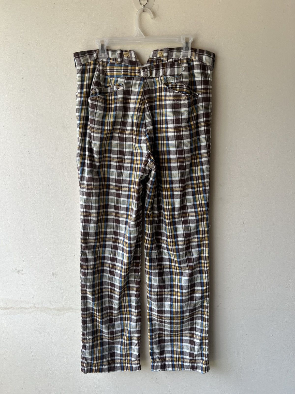 Waste(twice) Waste Twice Japan 100% Linen Checkered Trouser Pant Size US 34 / EU 50 - 3 Thumbnail