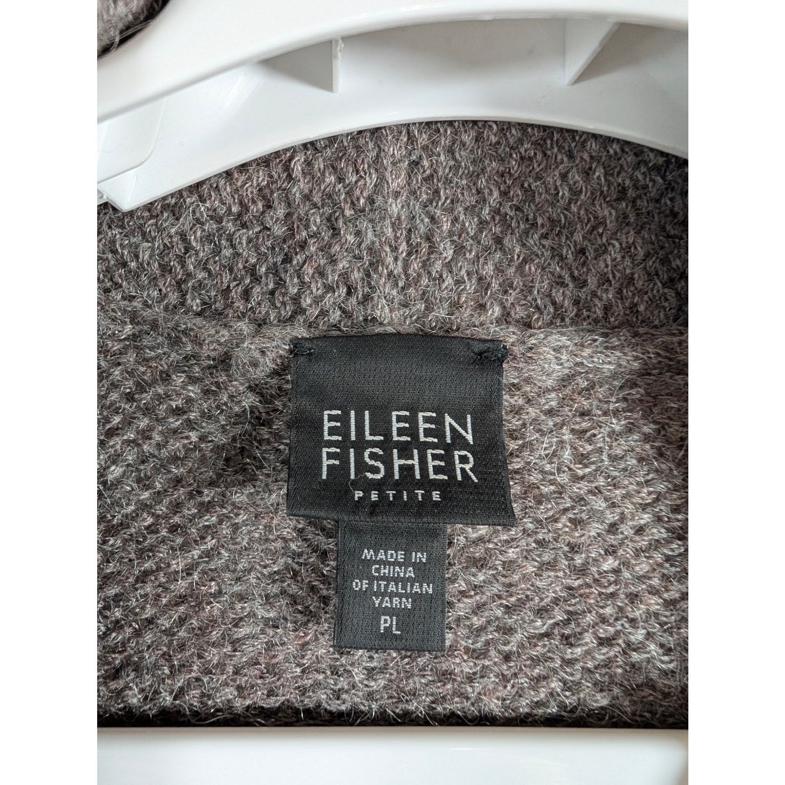 Eileen Fisher Eileen Fisher Petite Long Cardigan Gray Wool Blend Sweater Size L / US 10 / IT 46 - 3 Thumbnail