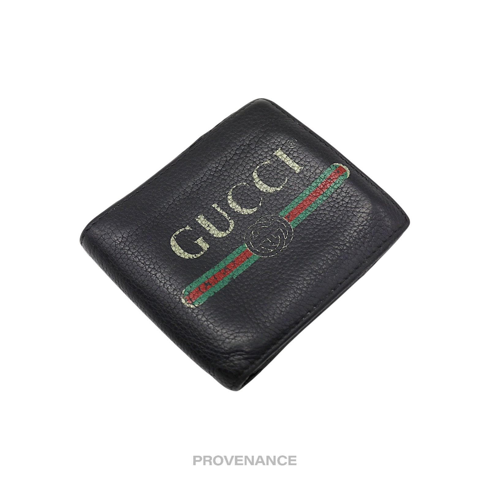 Gucci 🔴 Gucci Vintage Logo Bifold Wallet - Black Leather Size ONE SIZE - 3 Thumbnail