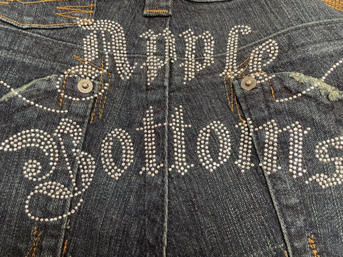 Vintage Vintage Apple Bottoms Embroidered Embellished FlareLeg Jeans Size 34" / US 12 / IT 48 - 6 Thumbnail