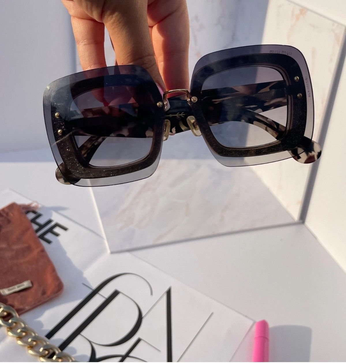 Miu Miu Miu miu sunglasses SMU01R Size ONE SIZE - 13 Thumbnail