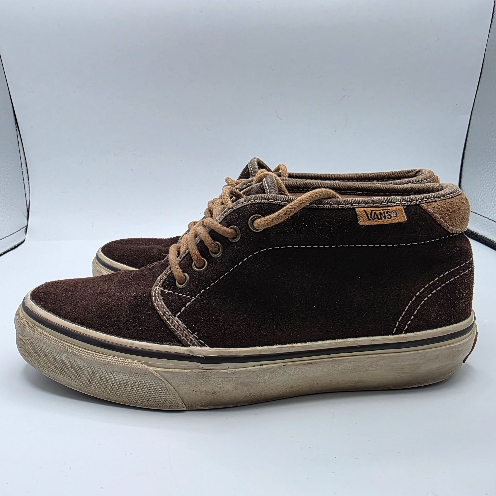 Vans Chukka Boot Womens Size 5.5 Rubber White Brown Sneaker