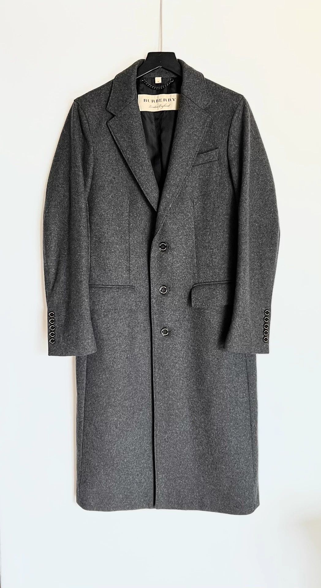 Burberry Burberry Grey Wool Over-the-Knee Chester Coat 46 Size US S / EU 44-46 / 1 - 1 Thumbnail