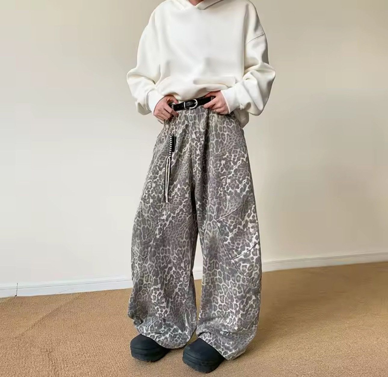Other Leopard Baggy Streetwear Y2k Loose Jeans Pants Size US 30 / EU 46 - 5 Thumbnail