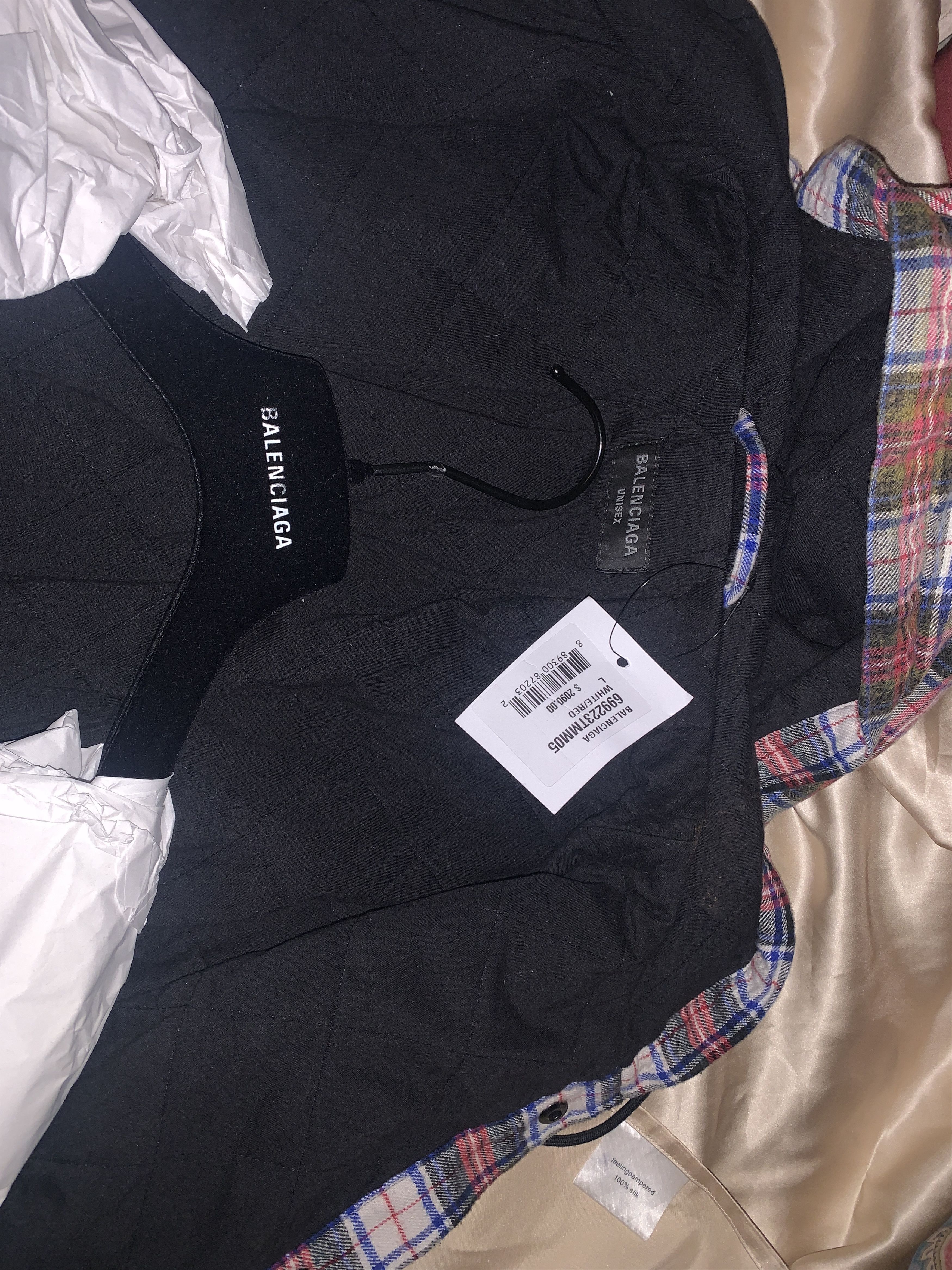 Balenciaga Balenciaga Bleached Padded Flannel Shirt Size US L / EU 52-54 / 3 - 5 Thumbnail