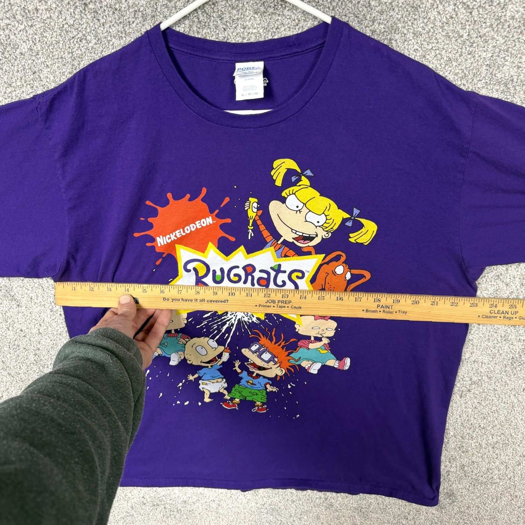 Port & Company Rugrats Nickelodeon T-Shirt Mens XL Purple Short Sleeve Cartoon 90s Kidcore Crew Neck Graphic Print Multicolor Rugrats Logo Size US XL / EU 56 / 4 - 3 Thumbnail