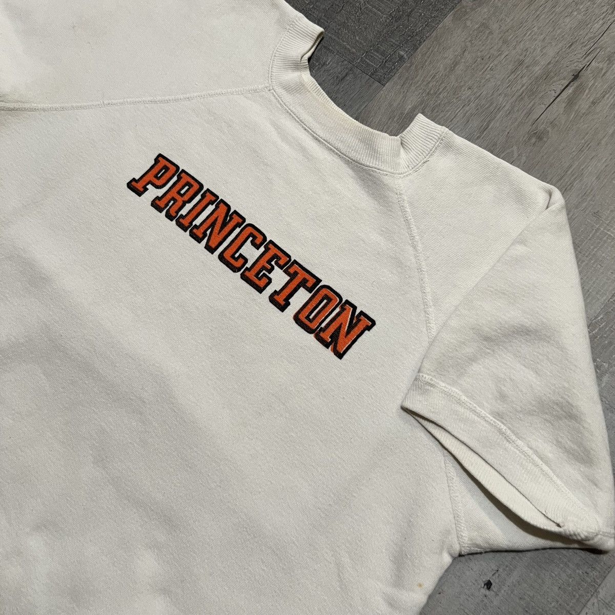 Velva Sheen × Vintage VTG 1960s Princeton Velva Sheen White College Sweatshirt Size US L / EU 52-54 / 3 - 2 Thumbnail
