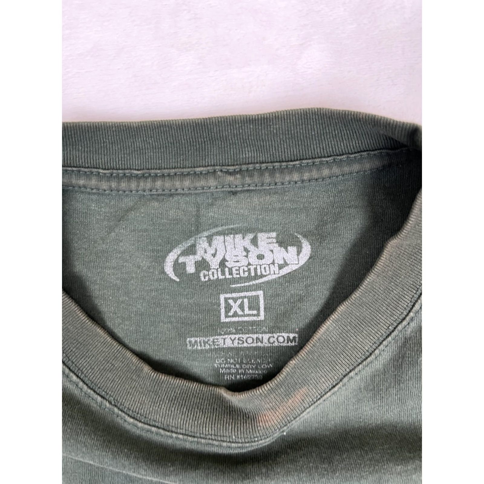 Vintage Mike Tyson Collection T-Shirt Mens XL Green Boxing Graphic VTG Retro Shirt Short Sleeve Crew Neck Cotton Jersey Size US XL / EU 56 / 4 - 7 Thumbnail