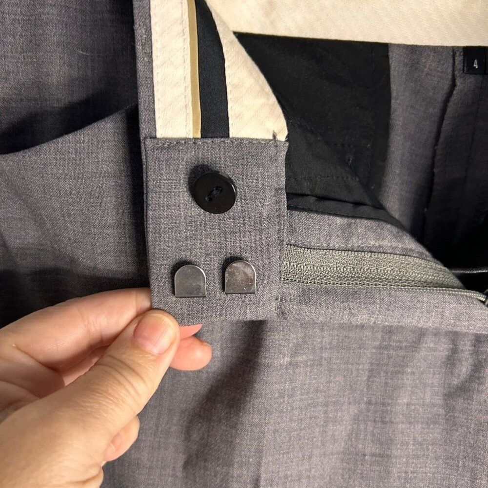 Theory Theory Max 2 Urban Wool Blend Heather Grey Pants Size 4 Size 27" / US 4 / IT 40 - 8 Thumbnail