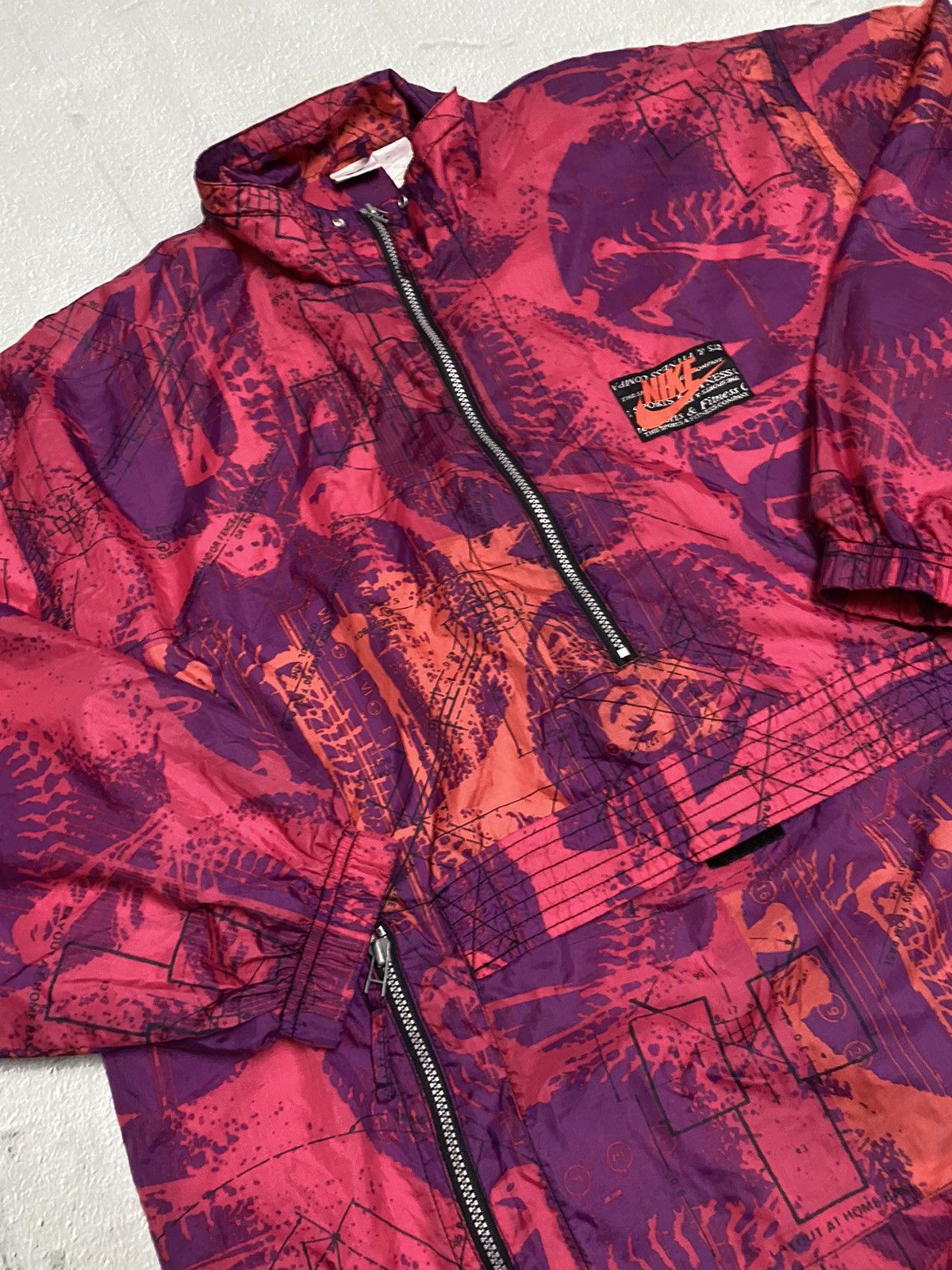Nike × Vintage Vintage 90s Nike Windbreaker Anorak Half Zip Retro Jacket Size US XL / EU 56 / 4 - 2 Thumbnail