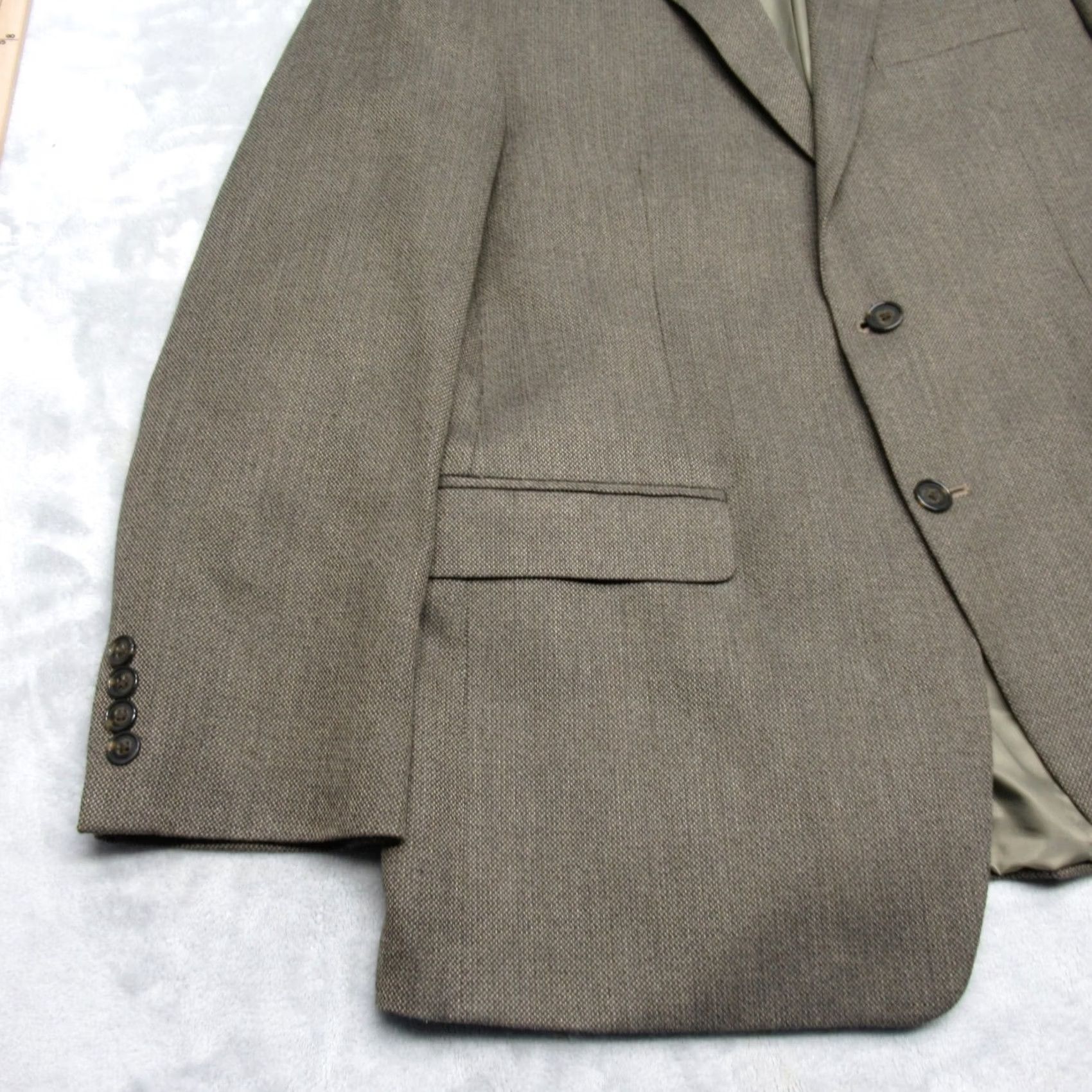 Van Heusen Van Heusen Blazer Mens 42R Dark Brown Sport Coat Pockets 2 Button 2 Vents NEW Size 42R - 4 Thumbnail