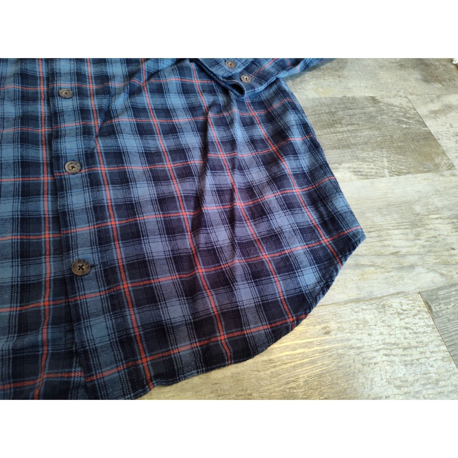CO Duluth Trading Co Flannel Shirt Men's XL Button-Up Long Sleeve Blue Check Relaxed Fit Outdoor Workwear Size US XL / EU 56 / 4 - 3 Thumbnail