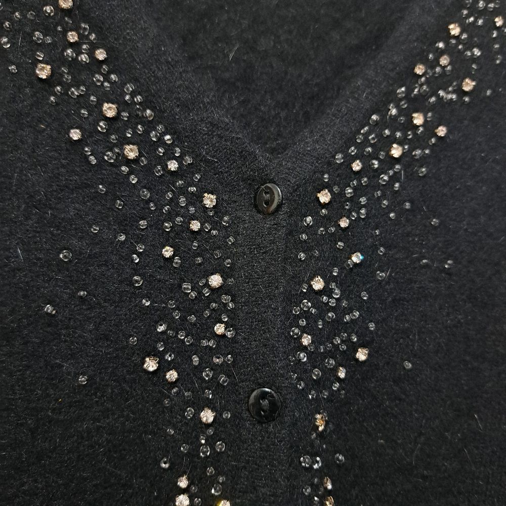 Other Avalin Angora Rhinestones Embellished Y2K Cardigan Gothic Sw Size L / US 10 / IT 46 - 7 Thumbnail