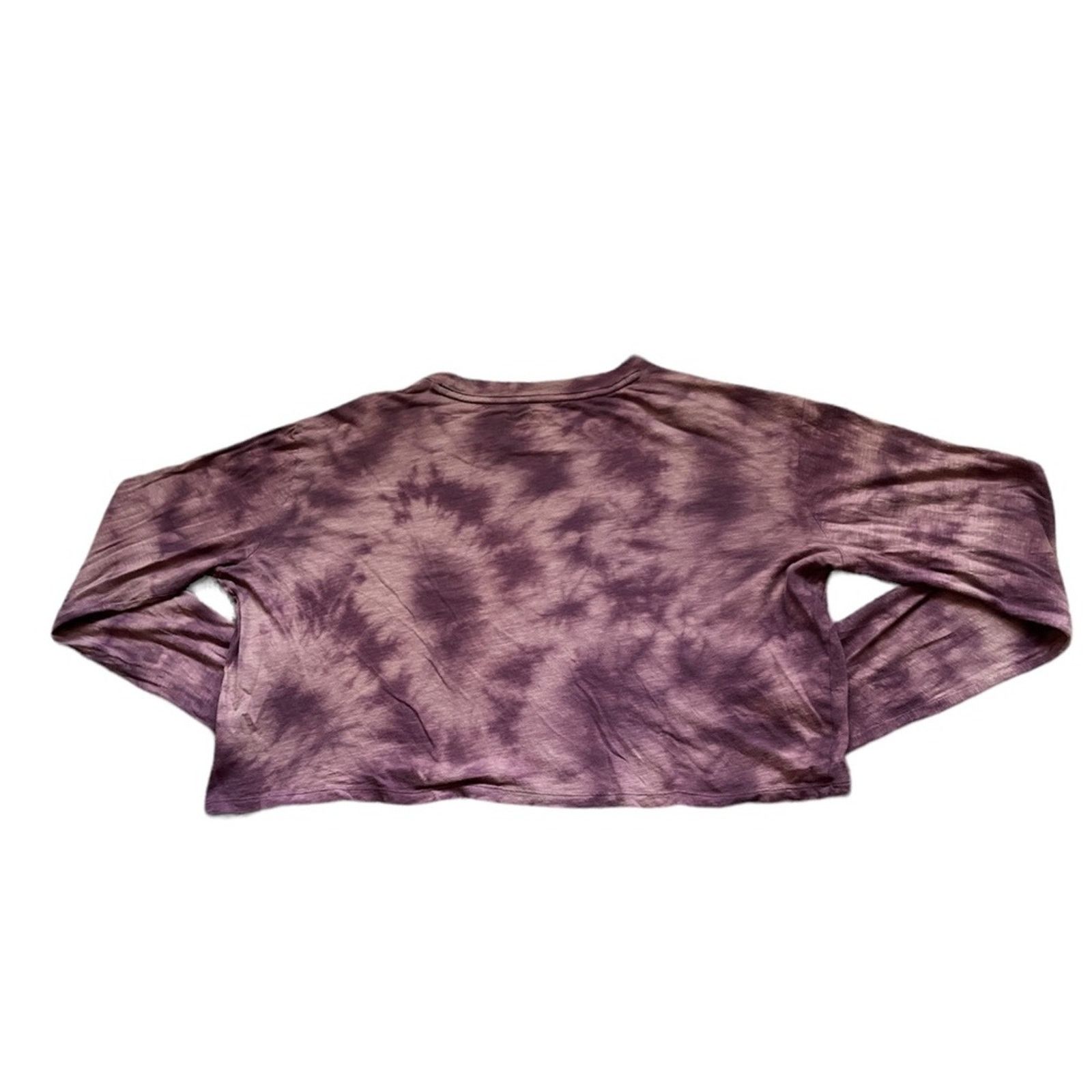 Pink Purple Tie-Dye Pink Victoria’s Secret Cropped Long Sleeve Size M / US 6-8 / IT 42-44 - 2 Thumbnail