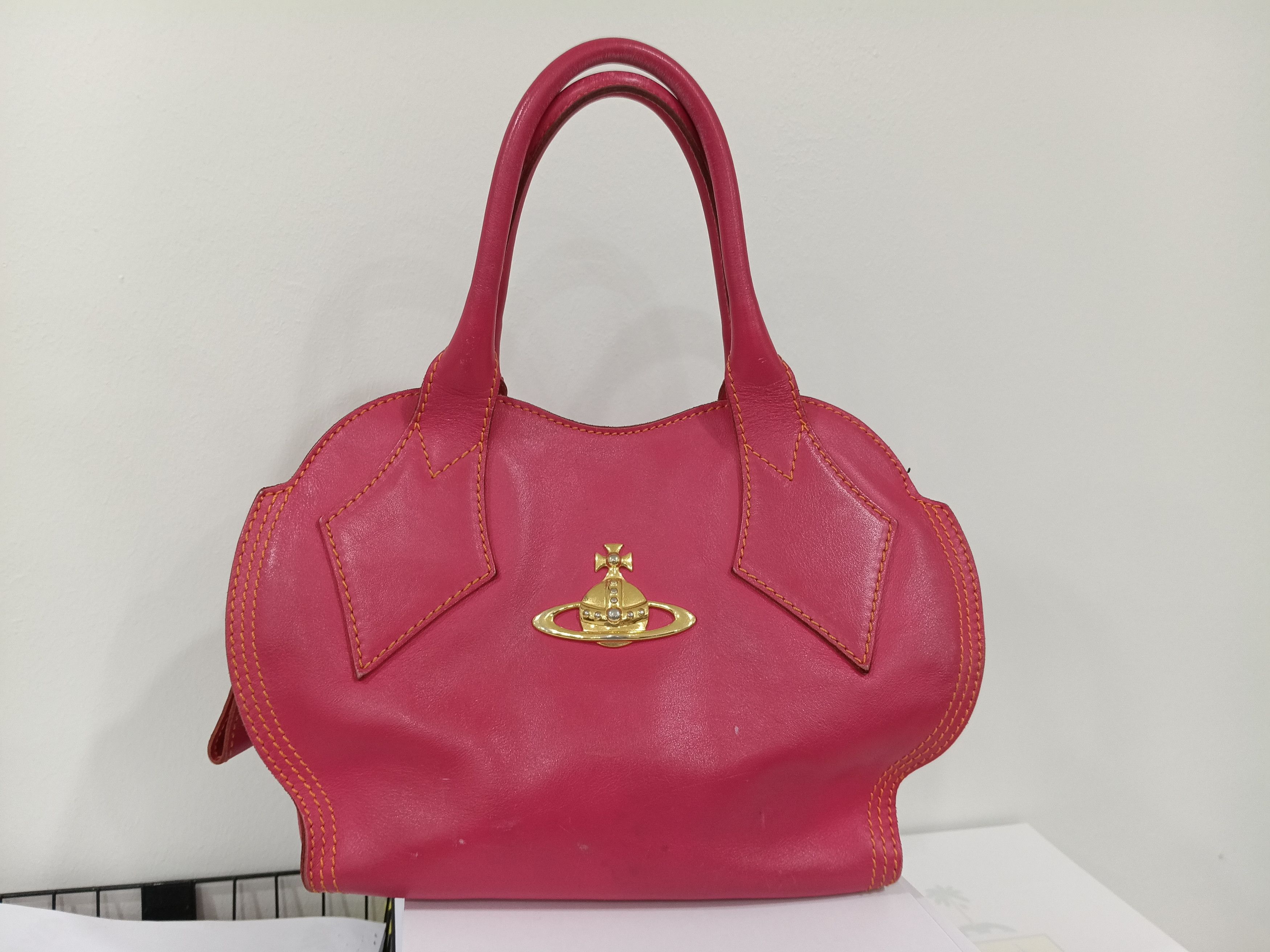 Vivienne Westwood Vivienne Westwood Leather Bag Pink colour Size ONE SIZE - 1 Thumbnail