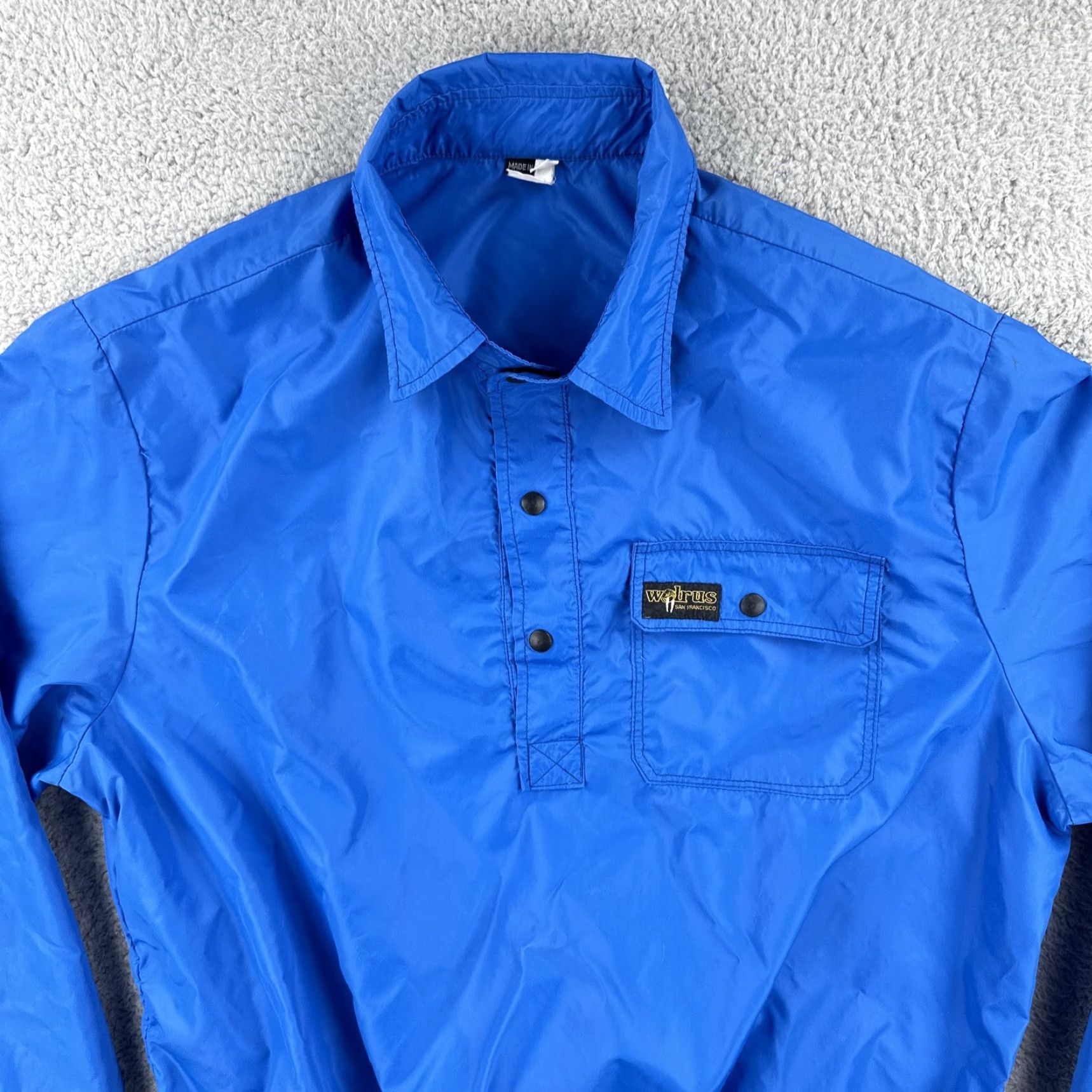 Vintage VINTAGE Walrus San Francisco Windbreaker Shirt XL Blue 1990s Made In USA Mens Size US XL / EU 56 / 4 - 6 Thumbnail