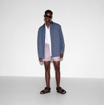 Gucci o1mt1gz0226 GG Vichy Cotton Wool Jacquard Shirt in Blue Size US M / EU 48-50 / 2 - 2 Thumbnail