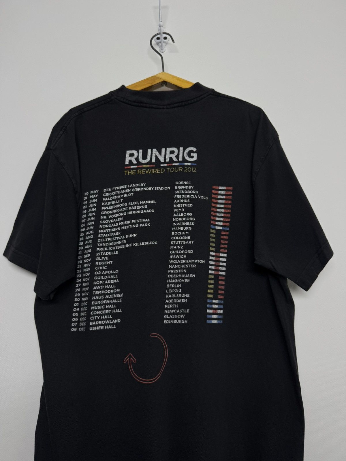 Hanes T-shirt Runrig Tour 2012 vintage cool Washed Size US L / EU 52-54 / 3 - 5 Thumbnail