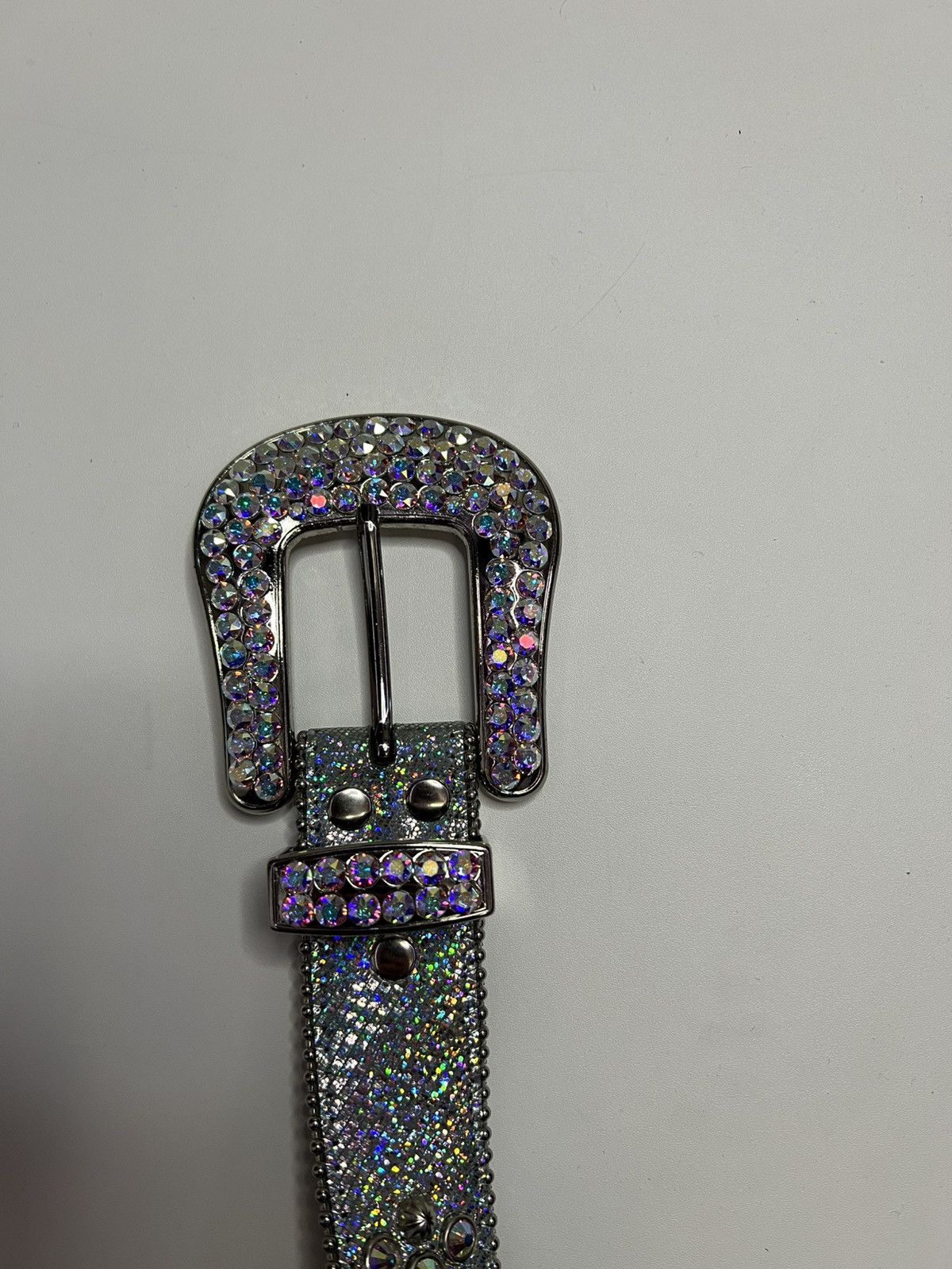 B.B. Simon B.B. Simon Rhinestone Crystal Belt Silver Size 34 - 12 Thumbnail