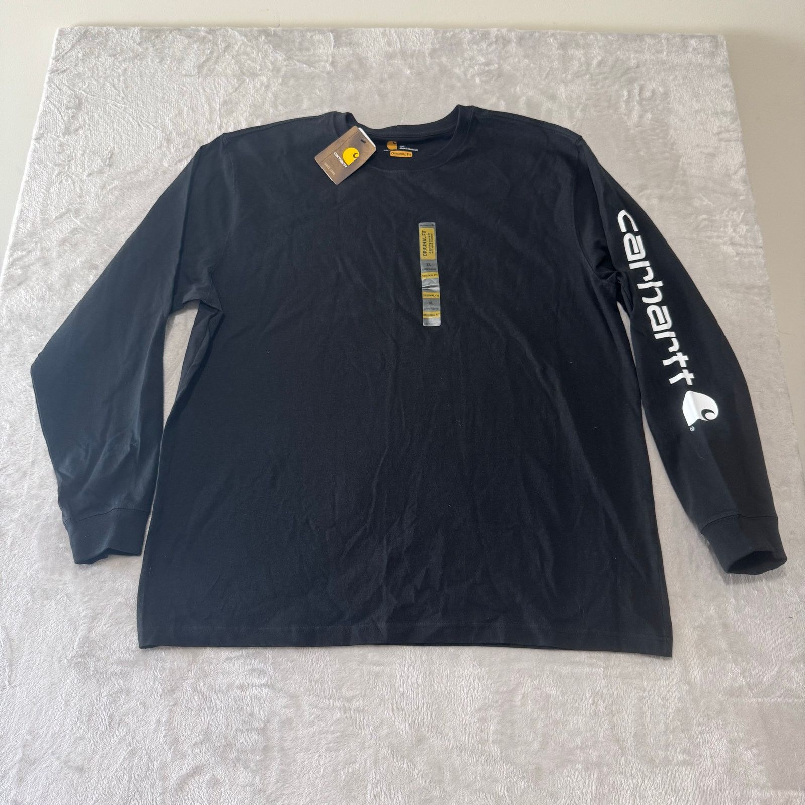 Carhartt NWT Carhartt Original Fit Long Sleeve Logo T-Shirt XL Black Size US XL / EU 56 / 4 - 1 Thumbnail