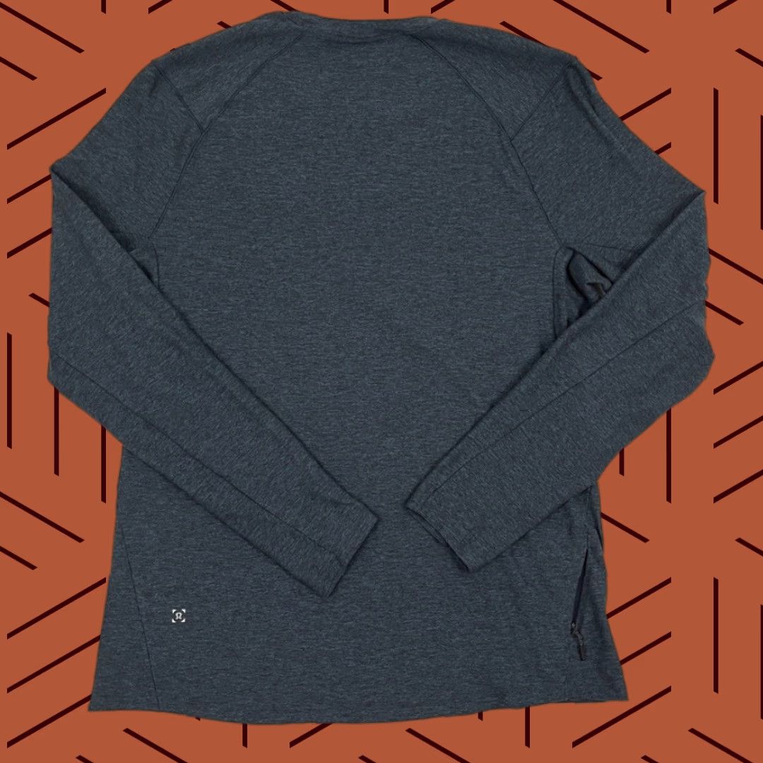Lululemon Lululemon Surge Warm Shirt Mens XL Heather Blue Active Running Stretch M3AOQS Size US XL / EU 56 / 4 - 1 Thumbnail