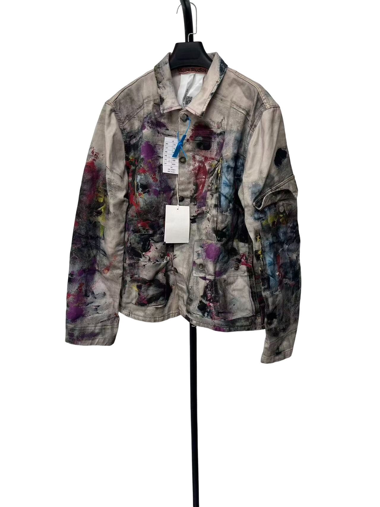 Acne Studios Acne Studios Painted Tie-Dye Denim Jacket 48 Size US M / EU 48-50 / 2 - 1 Thumbnail