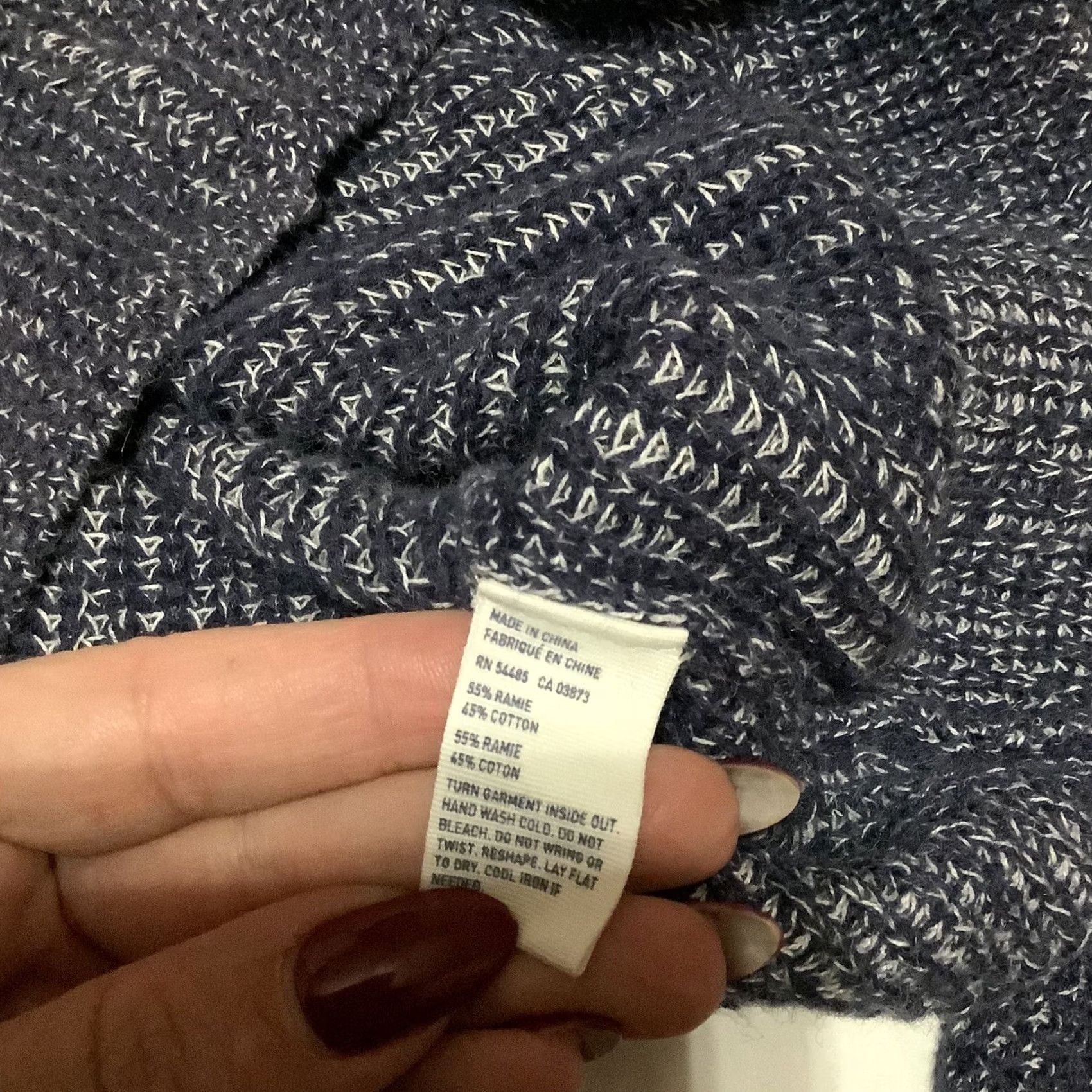 American Eagle Outfitters AMERICAN EAGLE WOMEN Cardigan Sweater Open Front NAVY BLUE WHITE PATTERN Multicolor S Womens Regular Size Small Size S / US 4 / IT 40 - 3 Thumbnail