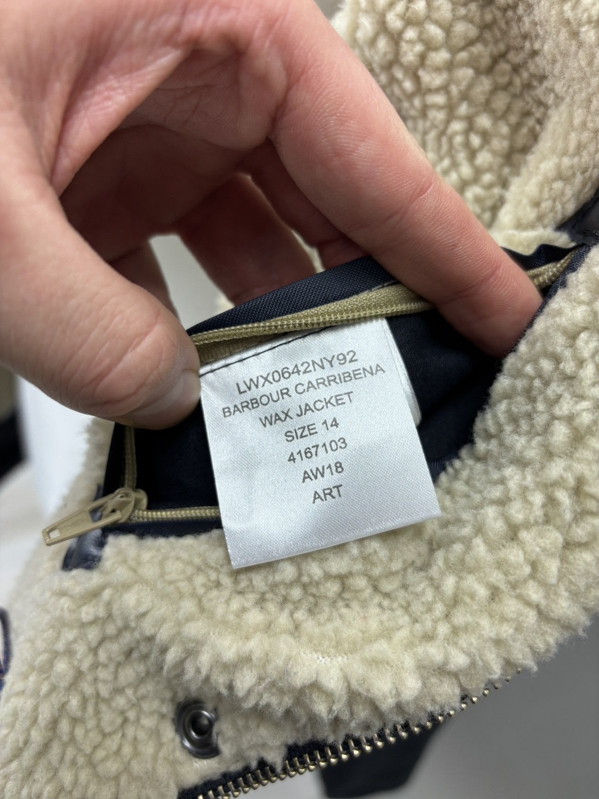 Barbour Womens waxed jacket Barbour Carribena Size 10 Color Blue Size L / US 10 / IT 46 - 13 Thumbnail