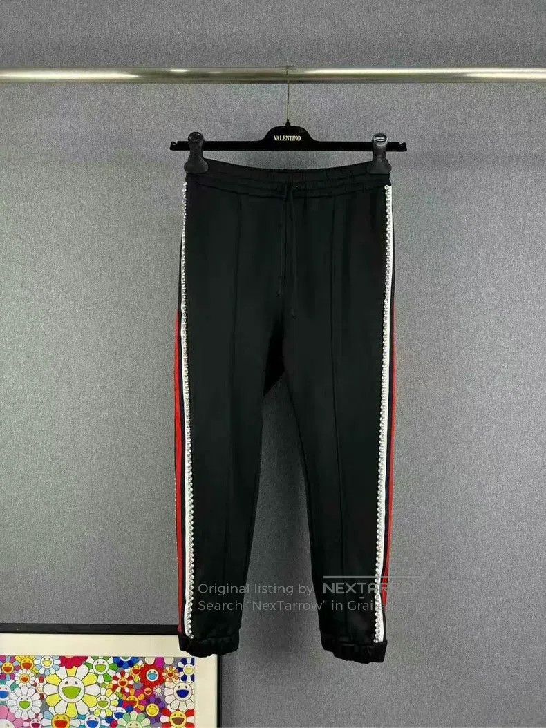 Gucci Gucci SizeXS Rhinestone side LOGO trousers Size US 27 - 1 Thumbnail