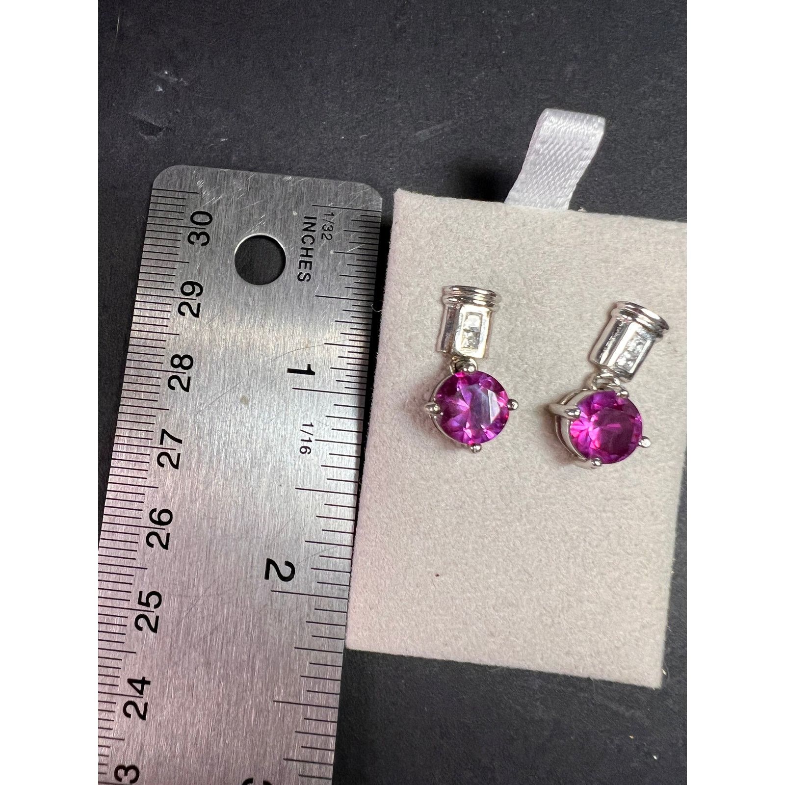 Other Lab purple sapphire and topaz sterling silver earrings Size ONE SIZE - 2 Thumbnail