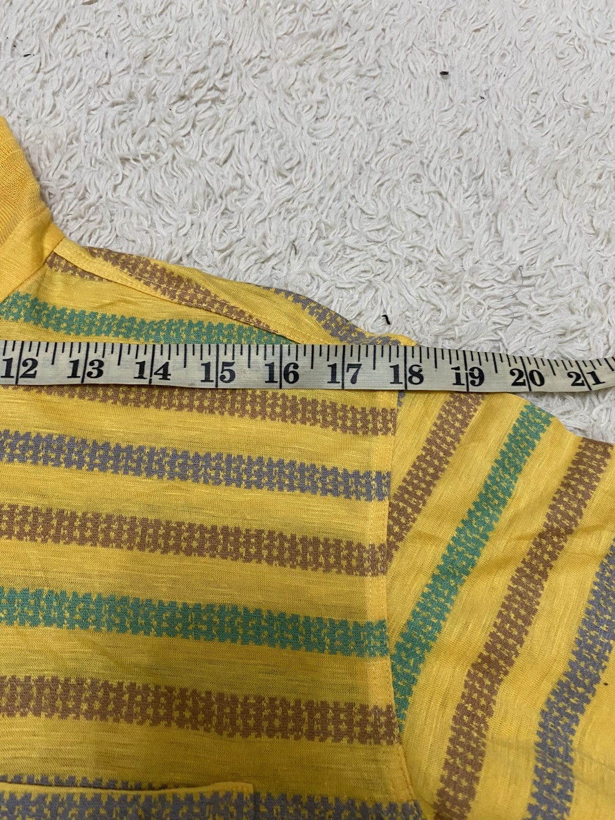 Yves Saint Laurent “YSL – Striped Long Sleeve Knit Top Yellow Green Brown Size US M / EU 48-50 / 2 - 10 Thumbnail