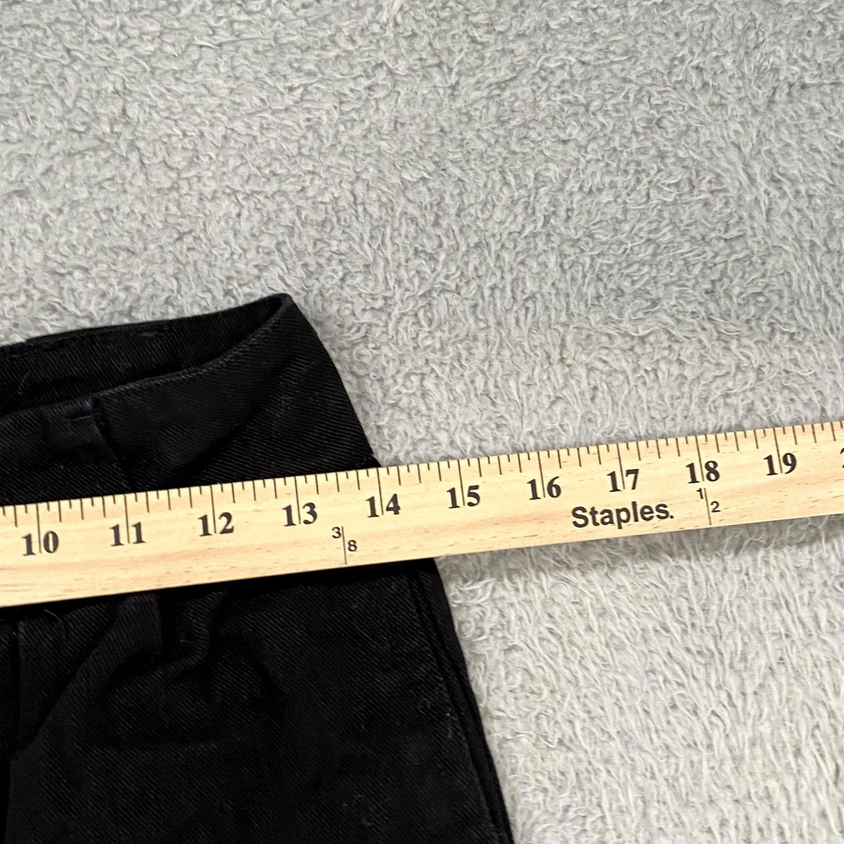 Vintage Lucy & Yak Pants Womens W28 L30 Black High Waist Organic Cotton Chino Pleated Size 28" / US 6 / IT 42 - 4 Thumbnail