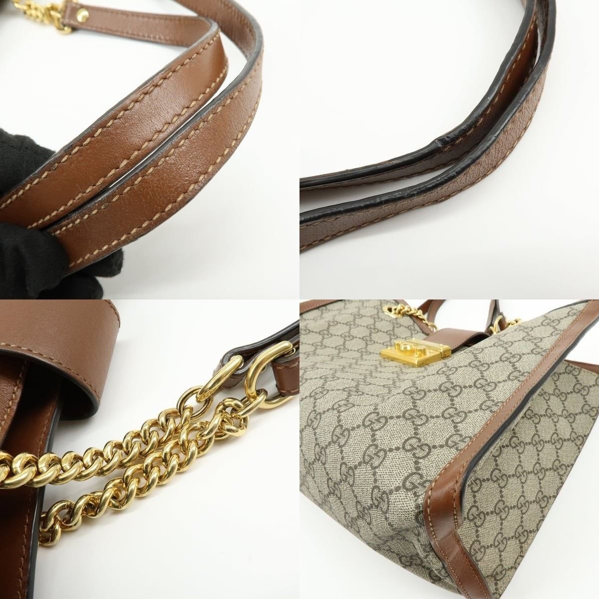 Gucci Gucci Padlock GG Supreme Shoulder Bag Beige Size ONE SIZE - 4 Thumbnail
