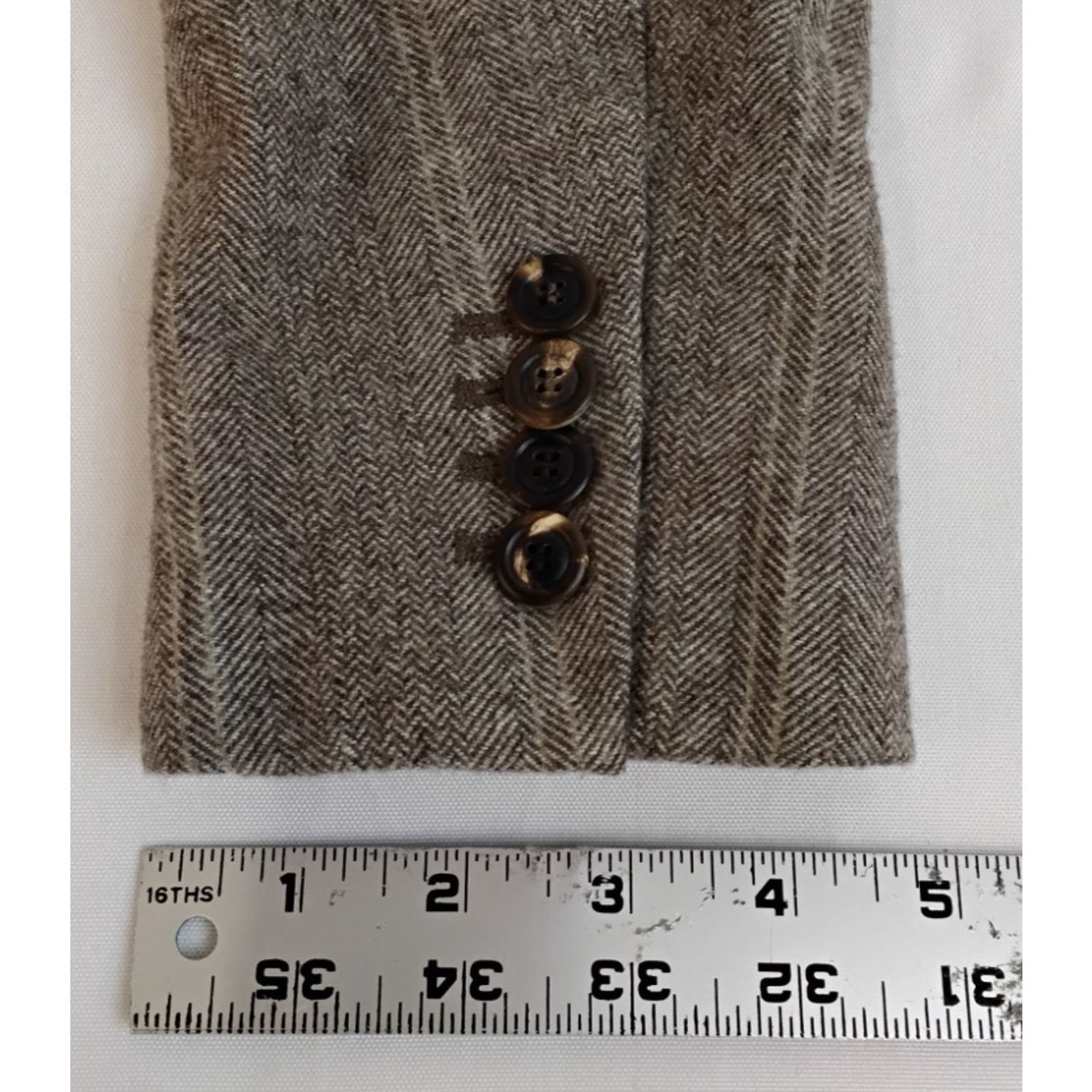 Luciano Barbera Luciano Barbera Blazer Women 42 Herring Bone Gray 100% Wool Size M / US 6-8 / IT 42-44 - 14 Thumbnail