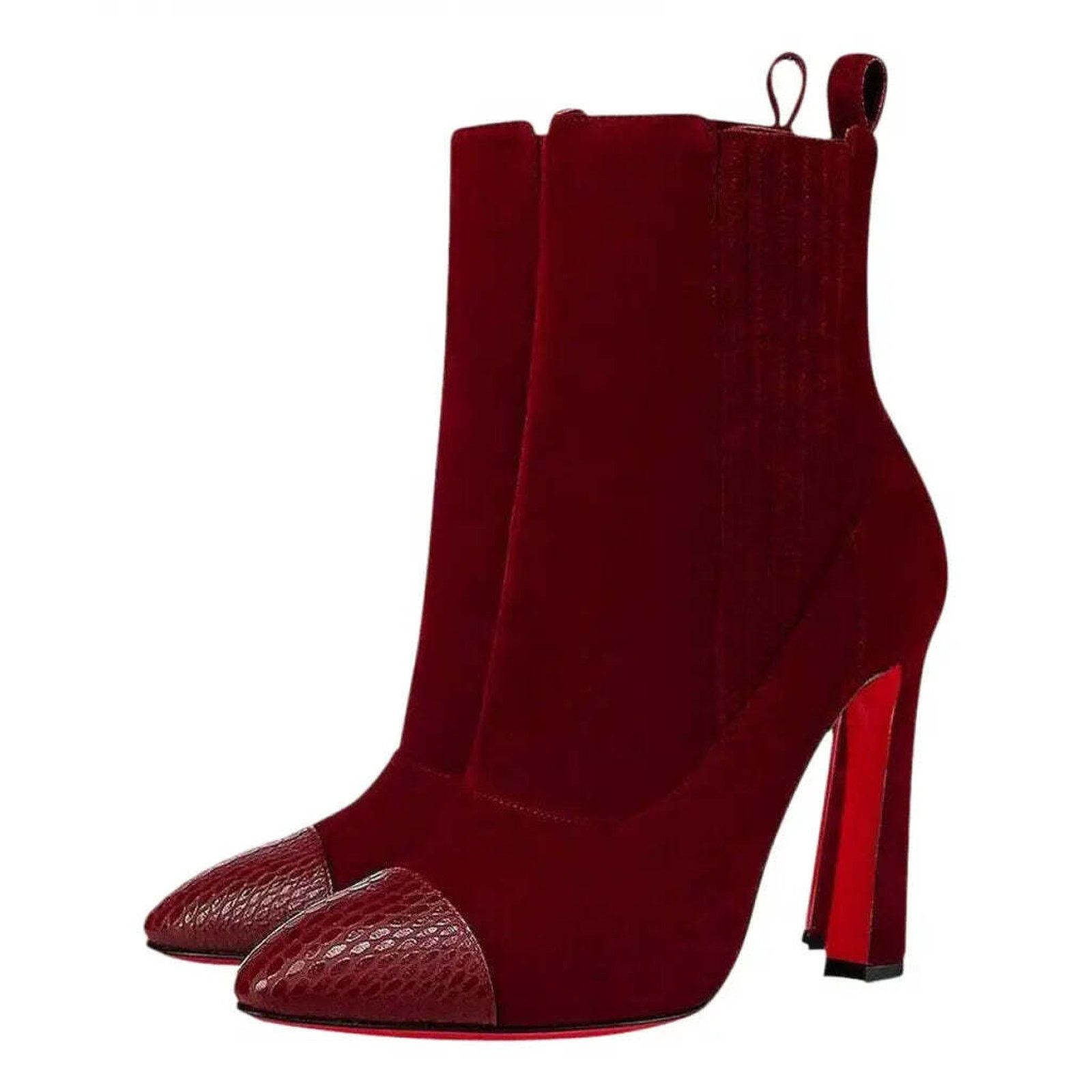Christian Louboutin Christian Louboutin Me In The 90S 100 Tanin Red Suede Size US 7 / IT 37 - 1 Thumbnail