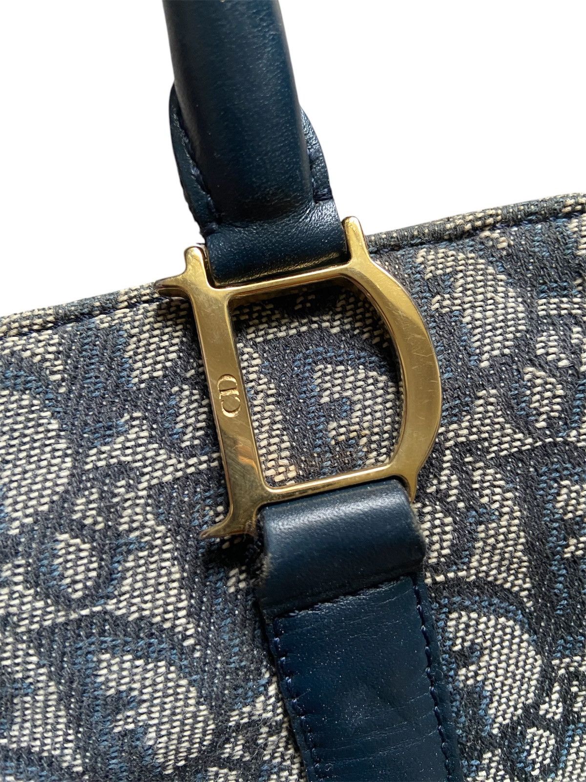 Christian Dior Monsieur × Dior Christian Dior Oblique Trotter D Logo Navy Blue Tote Bag Size ONE SIZE - 8 Thumbnail