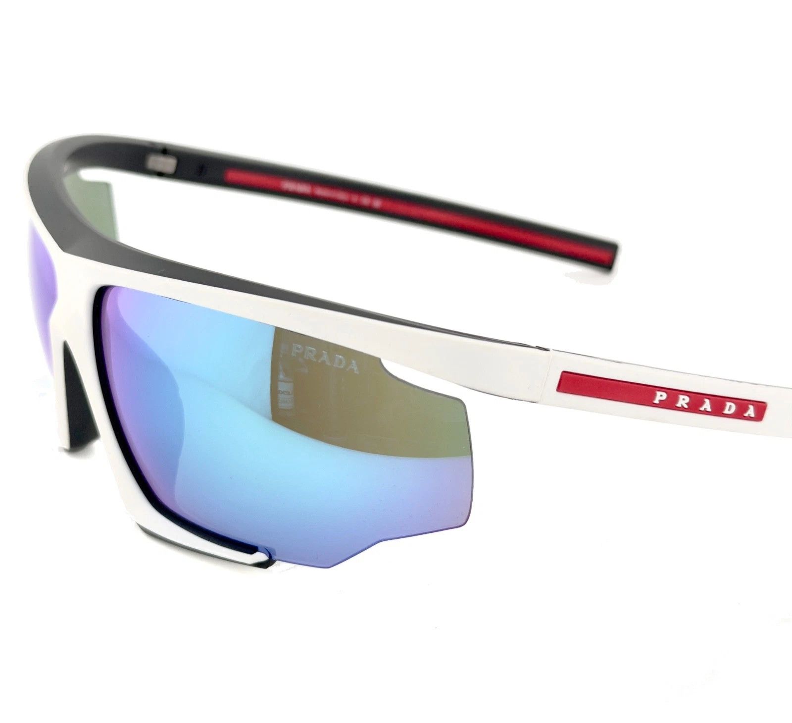 Prada PRADA PS07YS LINEA ROSSA ACTIVE 07Y White Blue Mirror Sport Size ONE SIZE - 8 Thumbnail