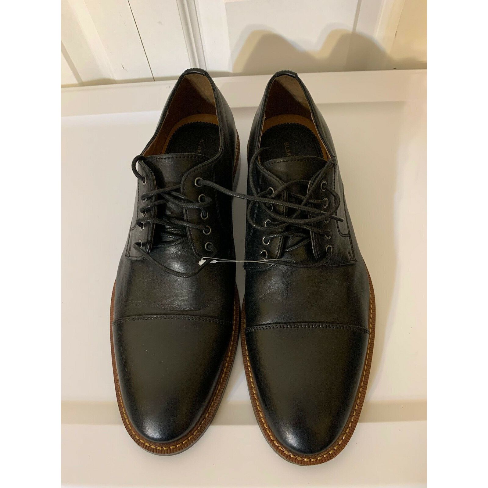 Other Blake McKay Men's Sz 8.5 Cap Toe Oxford Black Dress Shoe Size US 8.5 / EU 41-42 - 3 Thumbnail